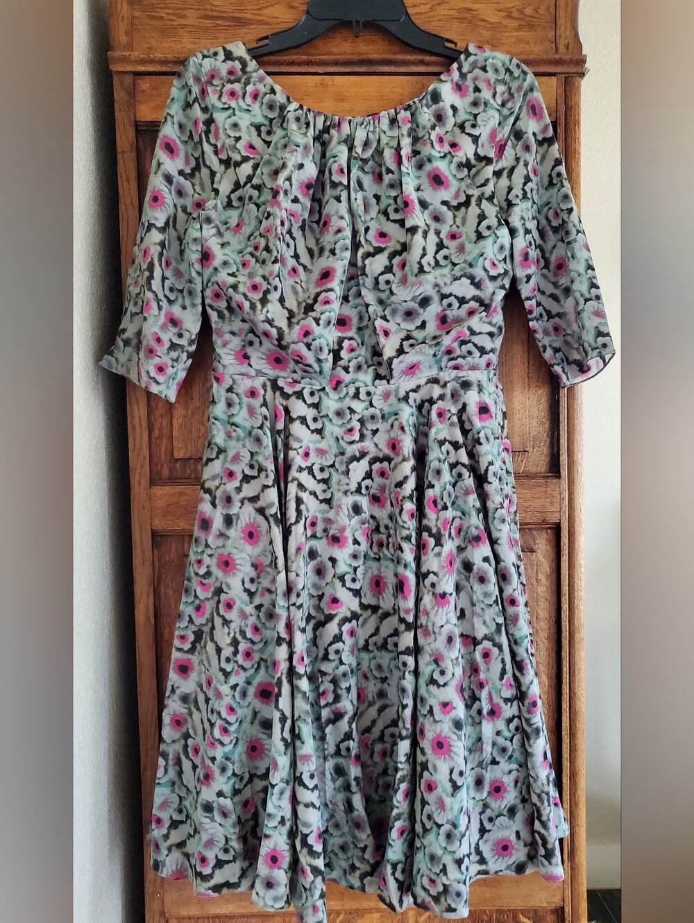 Erdem Margot printed washed-crepe dress Size UK-10 US-6 IT-42 FR-38"